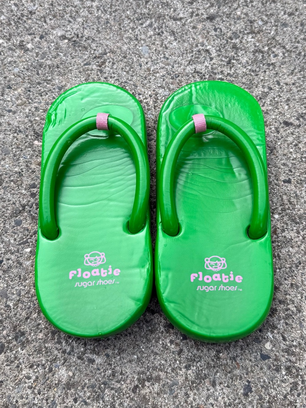 Vintage Floatie Sugar Shoes Lime Green & Pink Platform Sandals Rare Y2K Size 7
